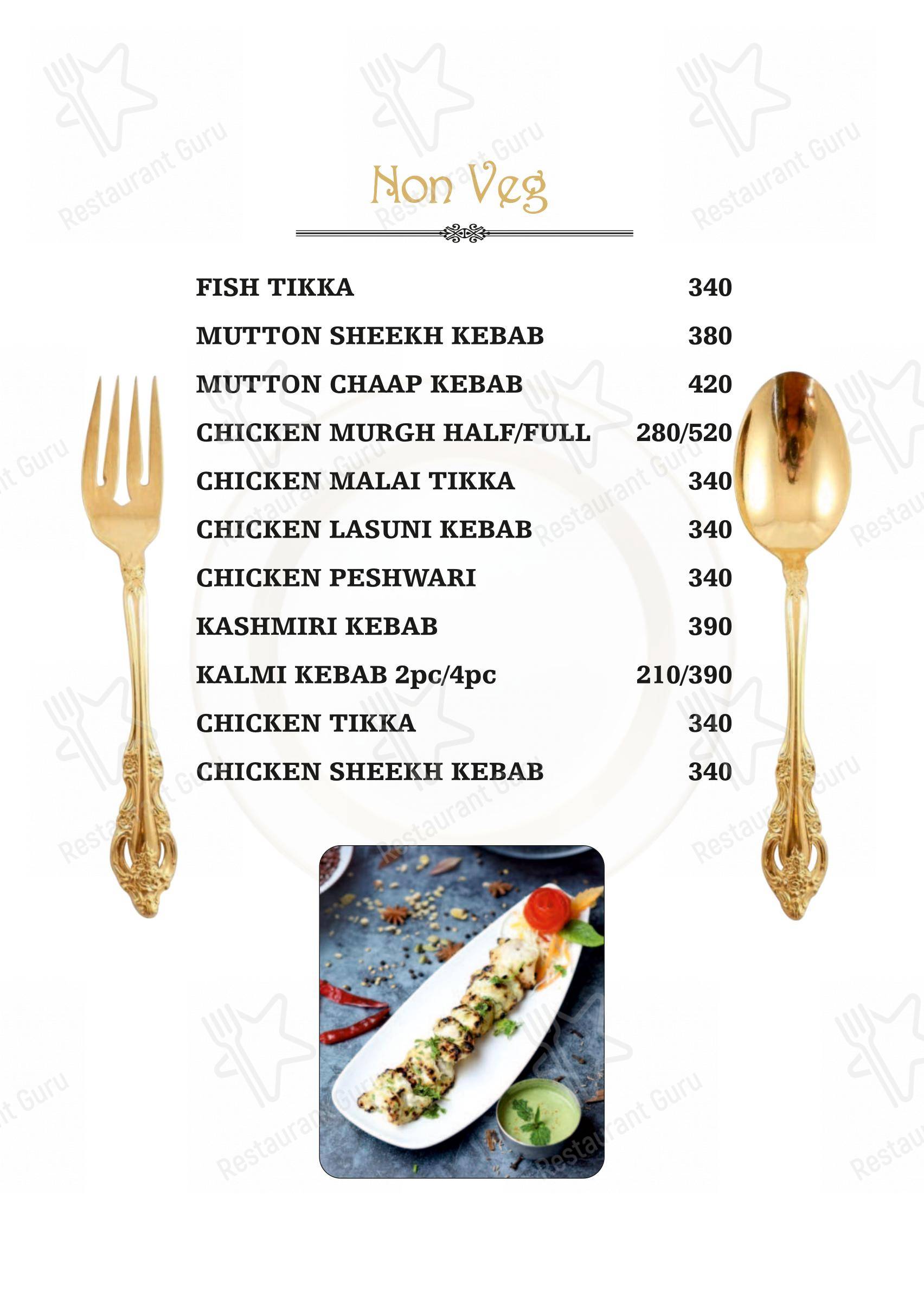 Menu for Zamindar Restaurant in Bengaluru