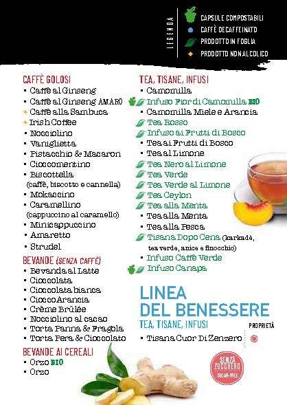 Menu di 101 caffè 
