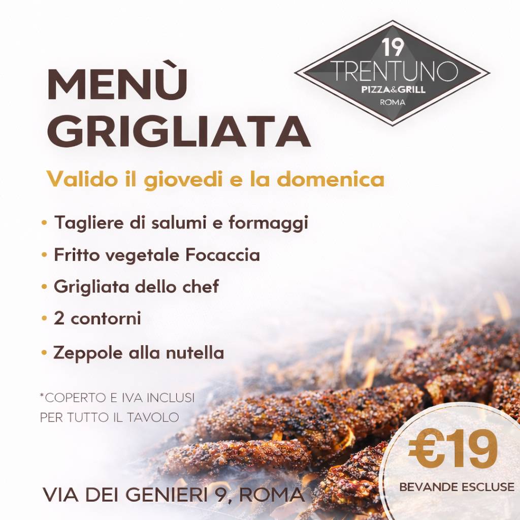 Menu di 19Trentuno Pizza & Grill 
