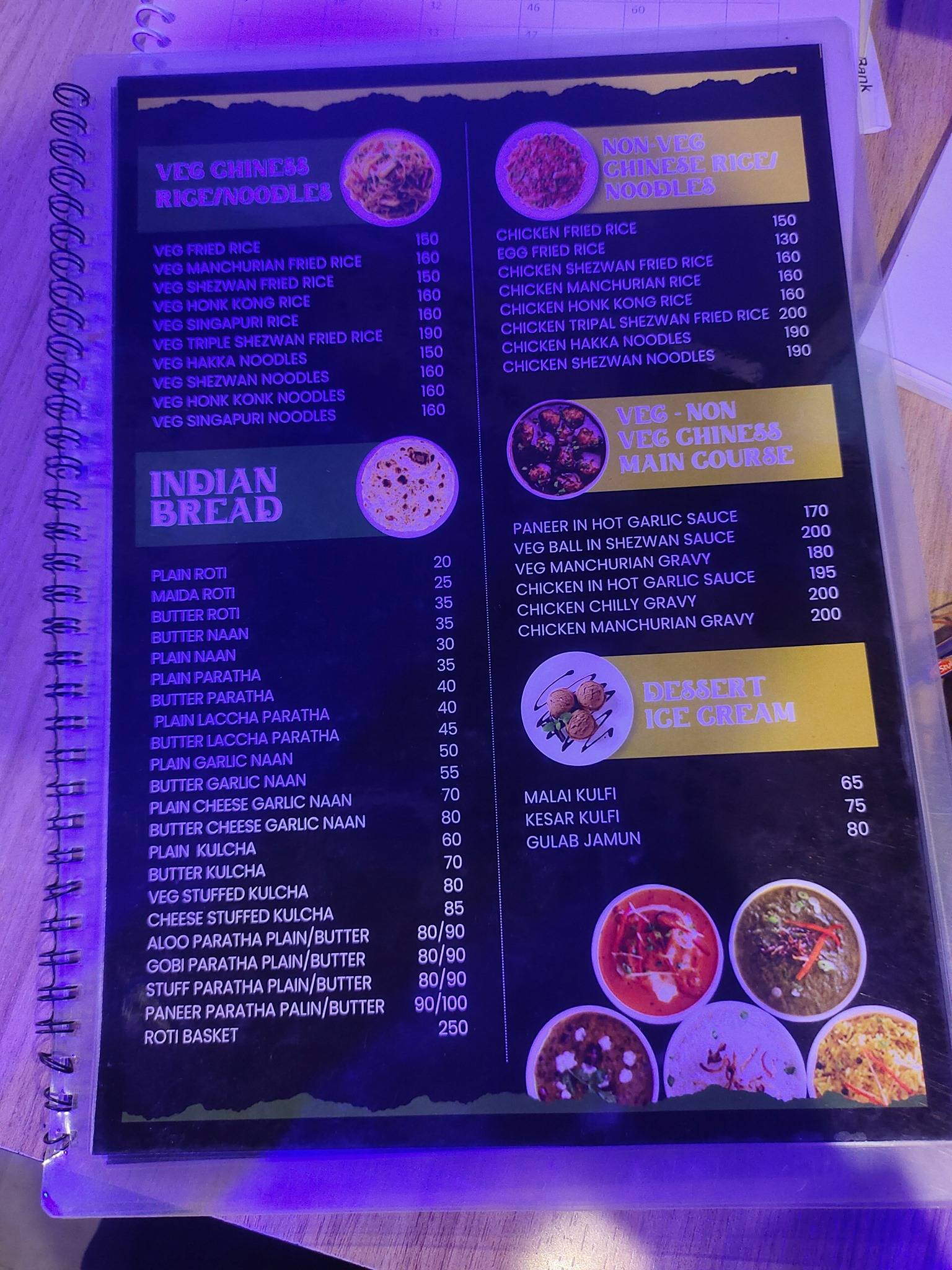 24K Resto & Bar menu