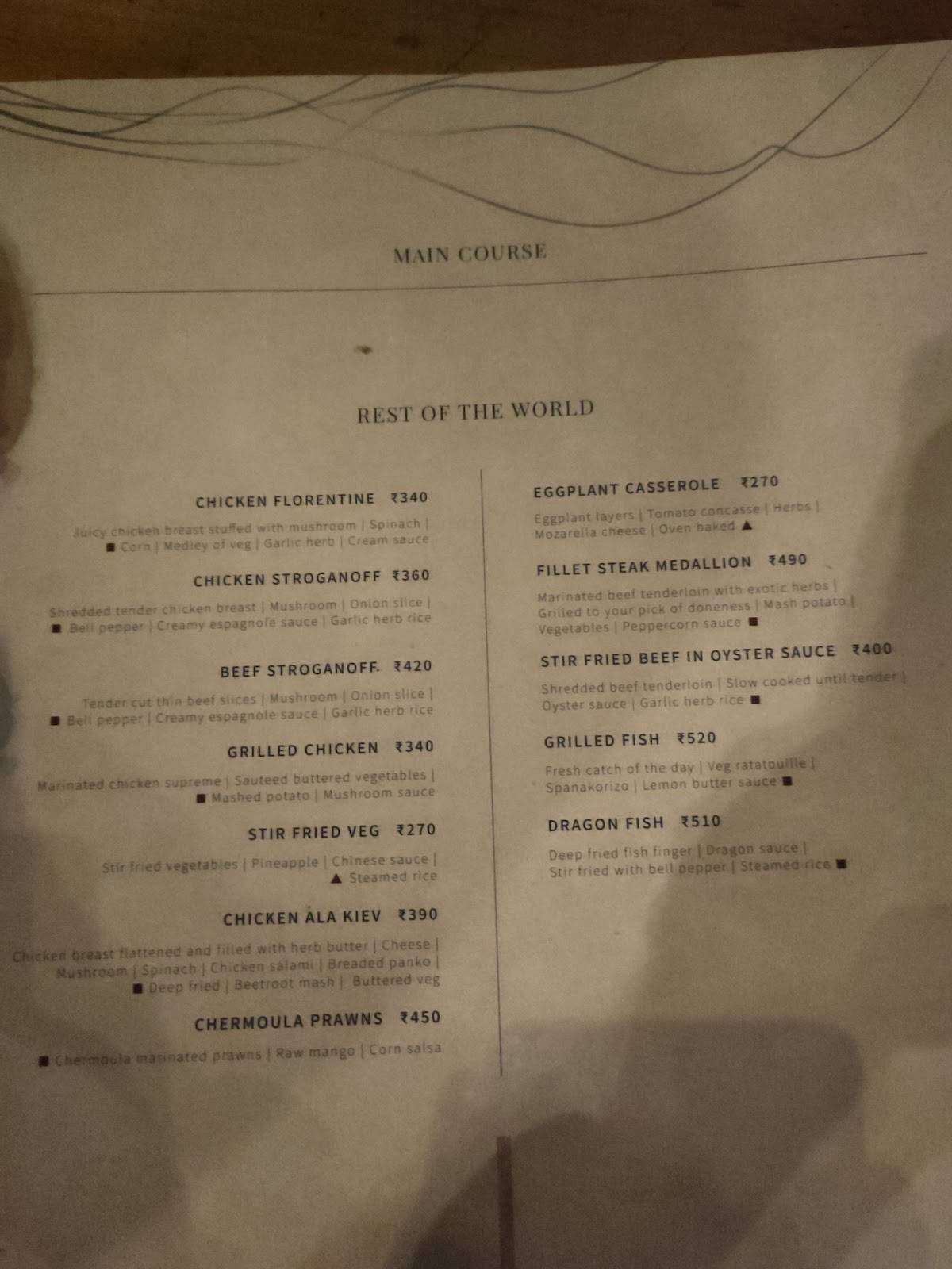 40 Feet menu