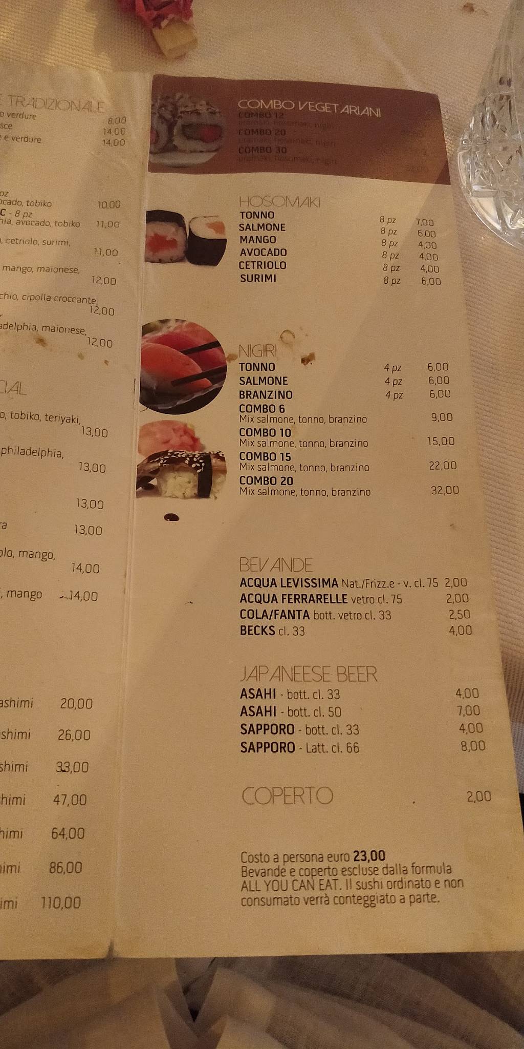 Menu di 400 Il Ristorantino