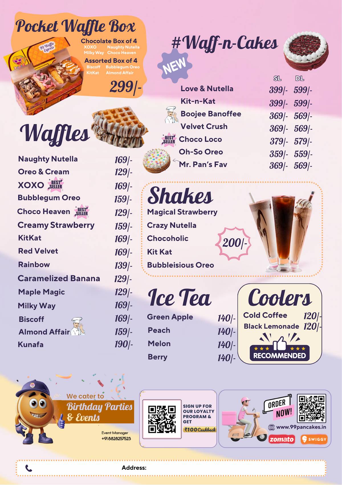 99 Pancakes in Varanasi - Mini Pancakes, Waffles, Cakes, Pastries & more menu
