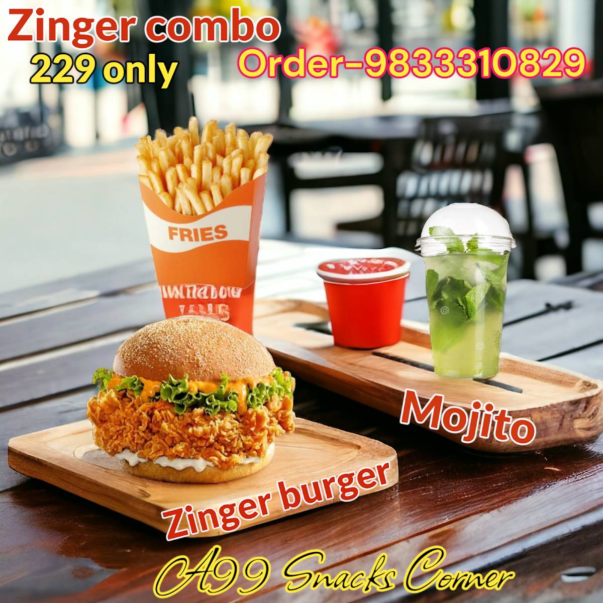 A99 snacks corner menu