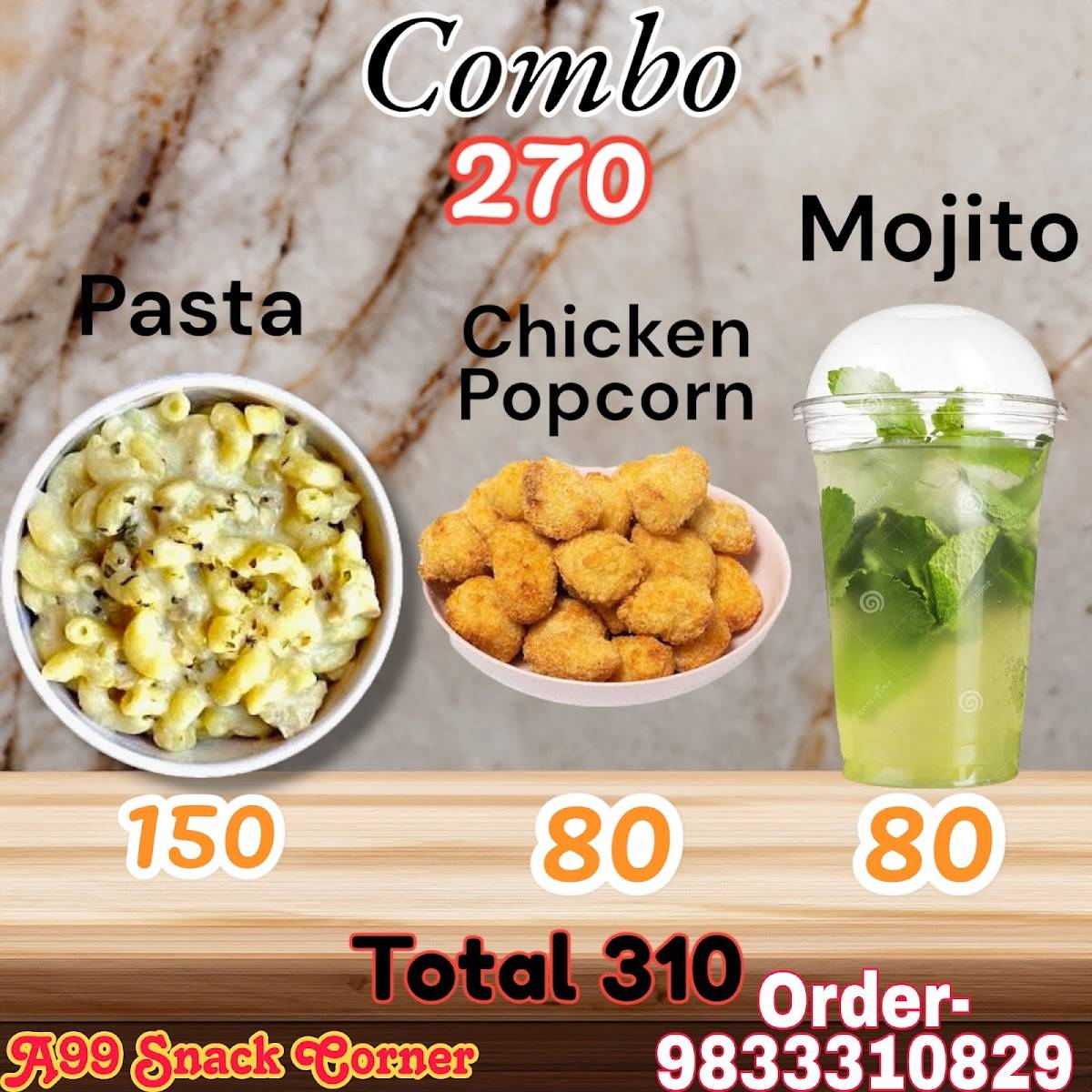 A99 snacks corner menu
