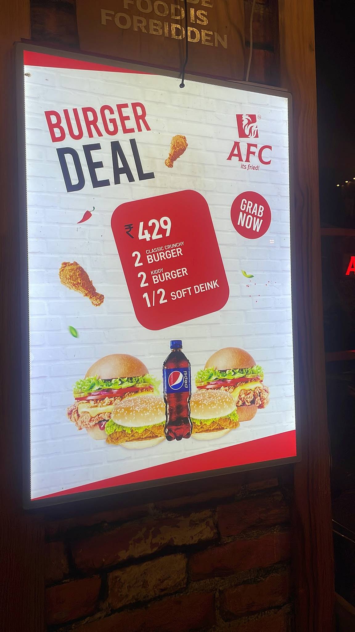 AFC its FRIED menu