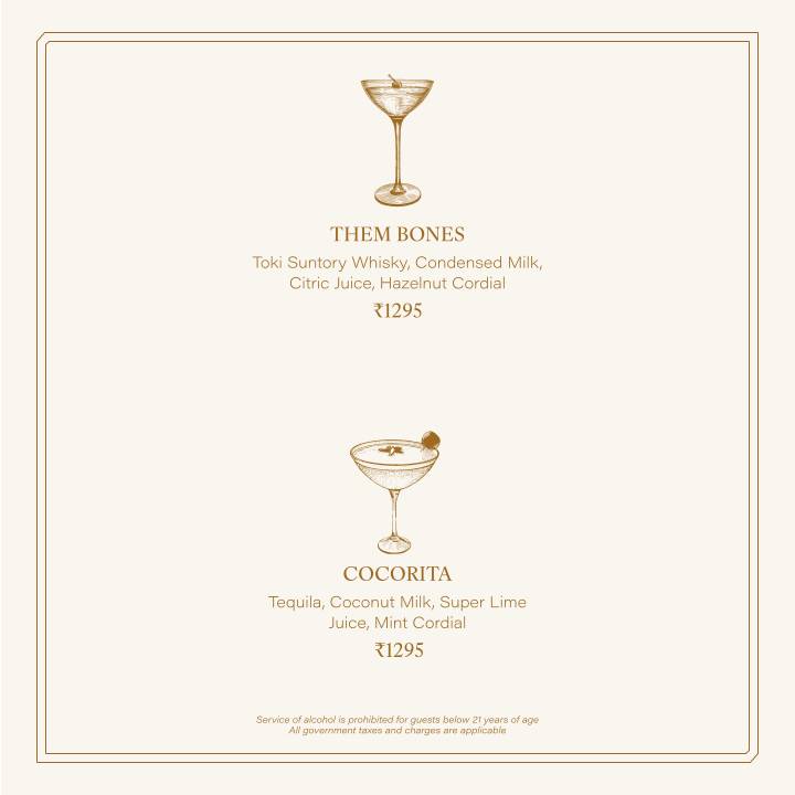 ASPER - Cocktail Bar menu