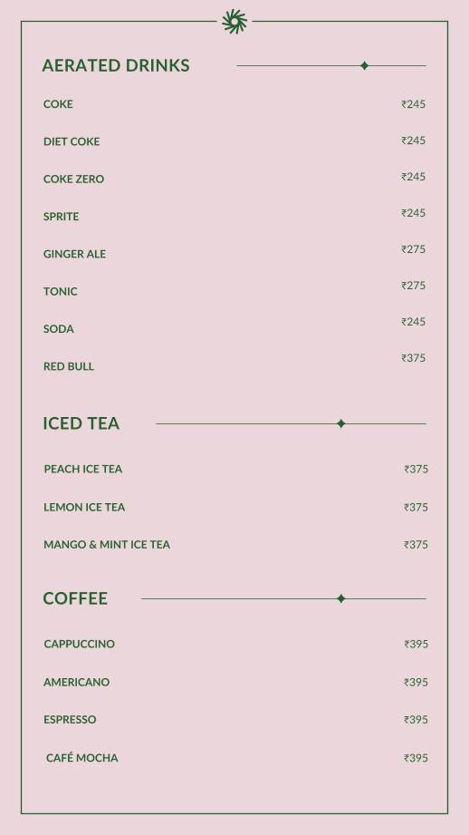 ASPER - Cocktail Bar menu
