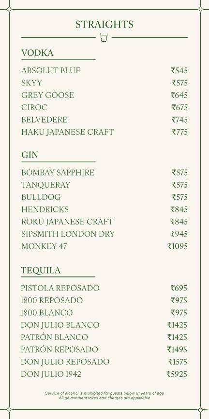 ASPER - Cocktail Bar menu