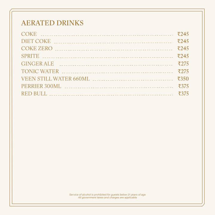 ASPER - Cocktail Bar menu