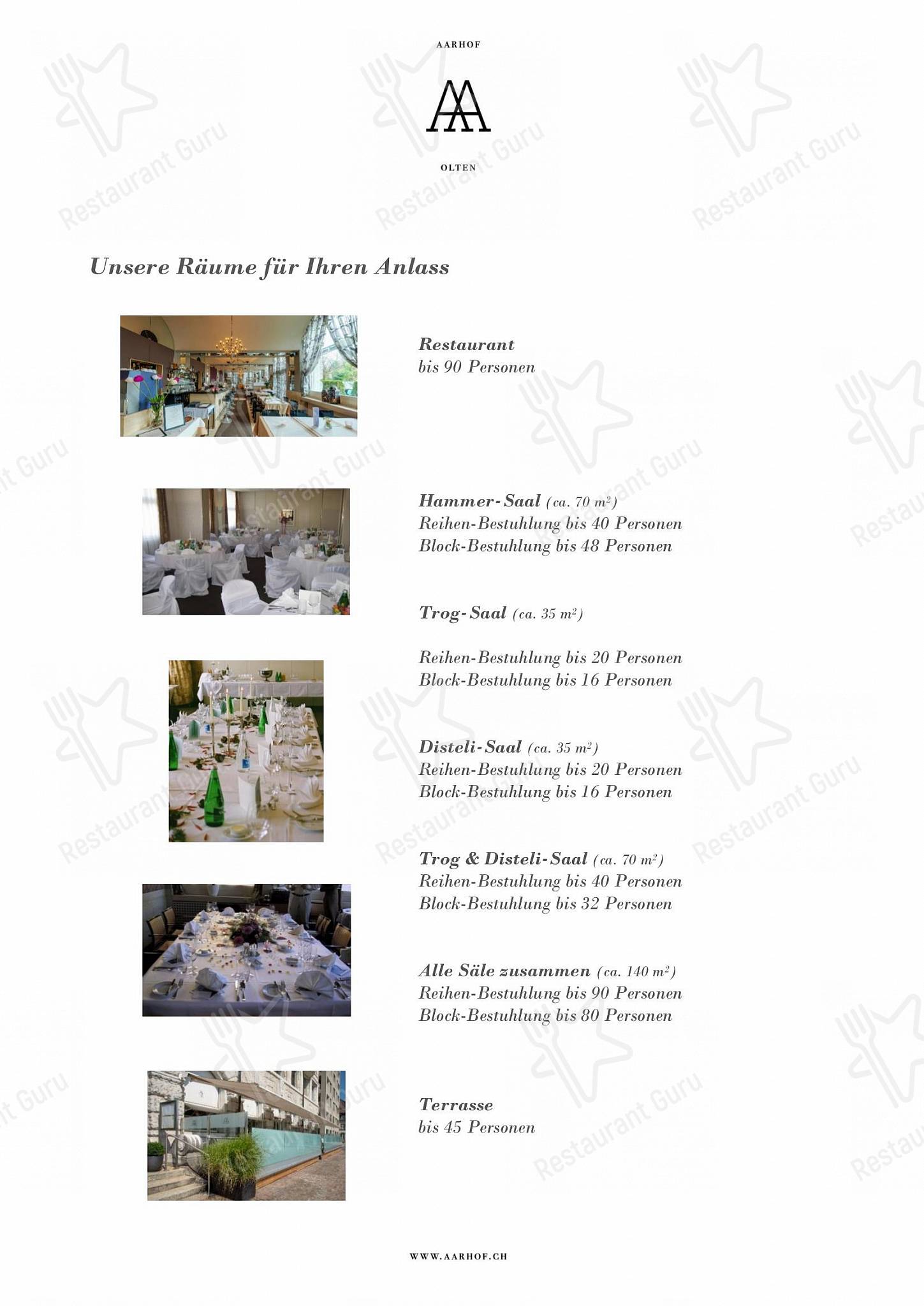 Menu pour Restaurant Aarhof - Коктейльная карта