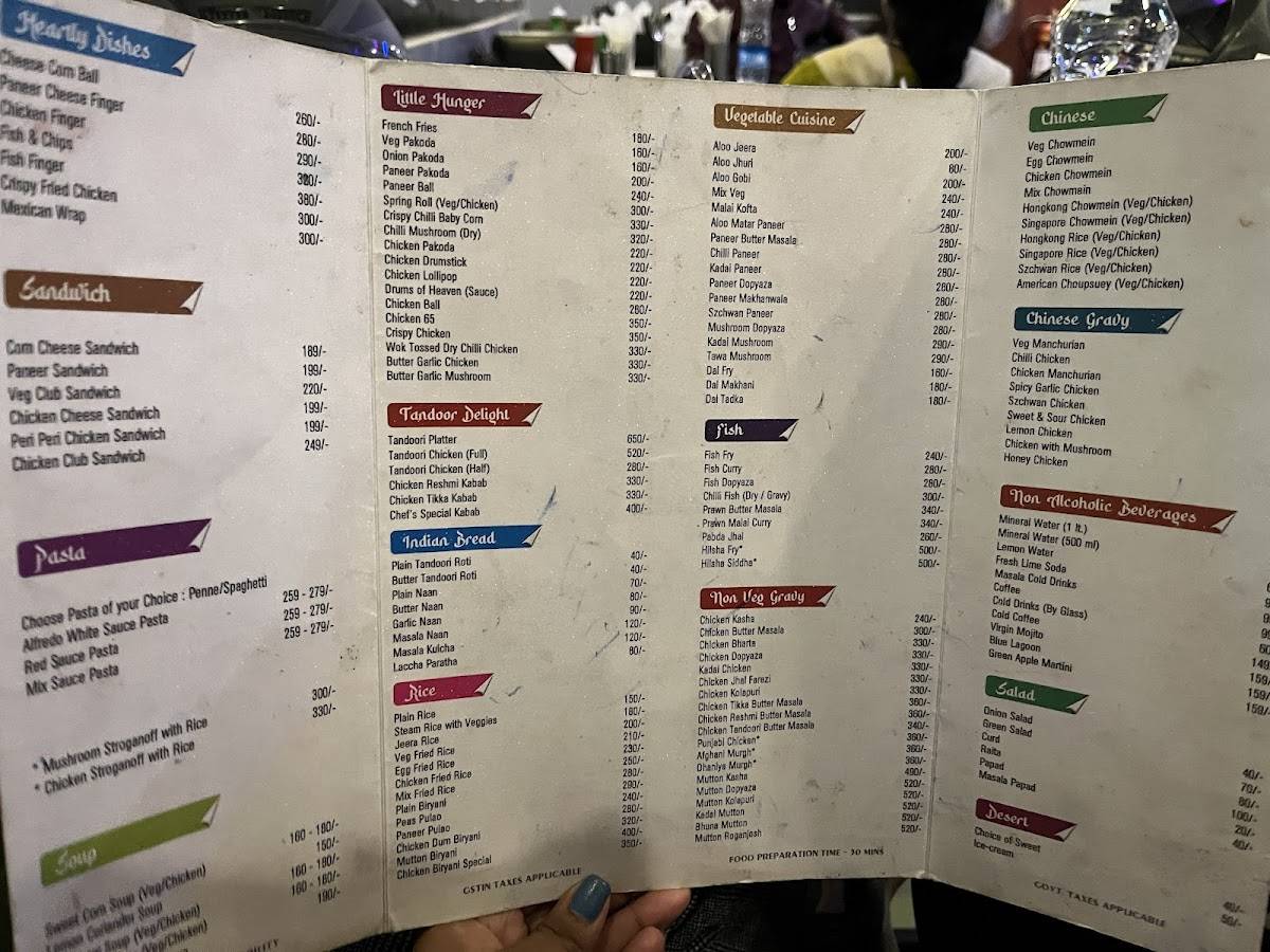 Abhishek Prime Hotel and Restaurant menu
