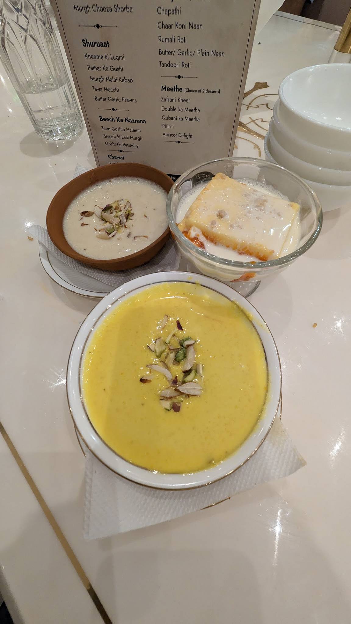 Abidi's Virsa-e-Deccan menu
