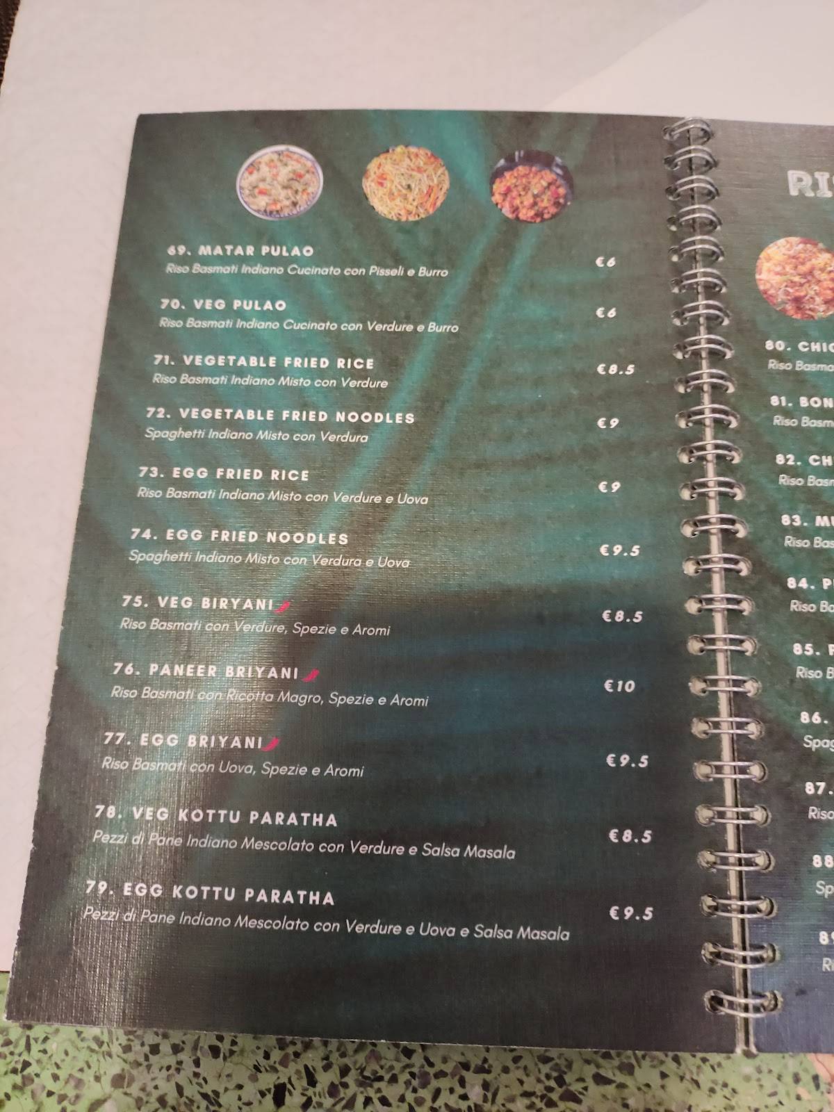 Menu di Abinaya 