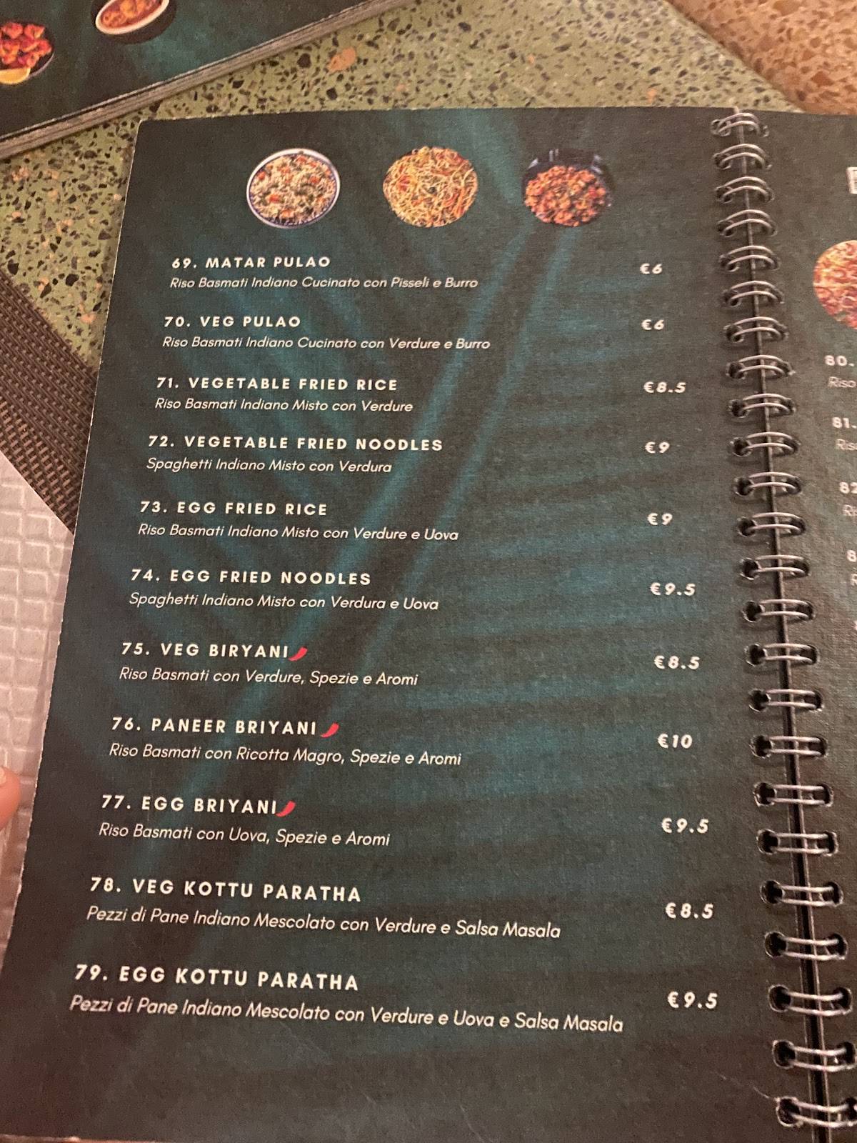 Menu di Abinaya 