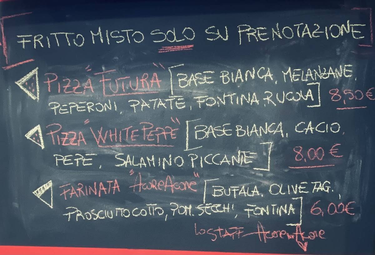 Menu di Acore Acore - Pizzeria Napoletana Fritto Misto 