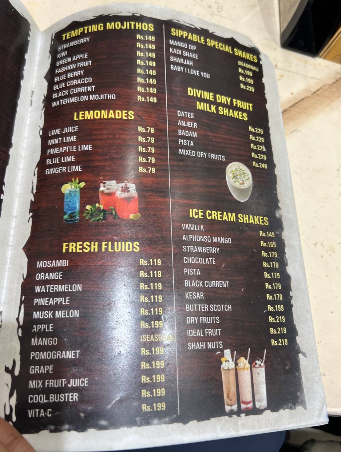 Ahara Vedh menu
