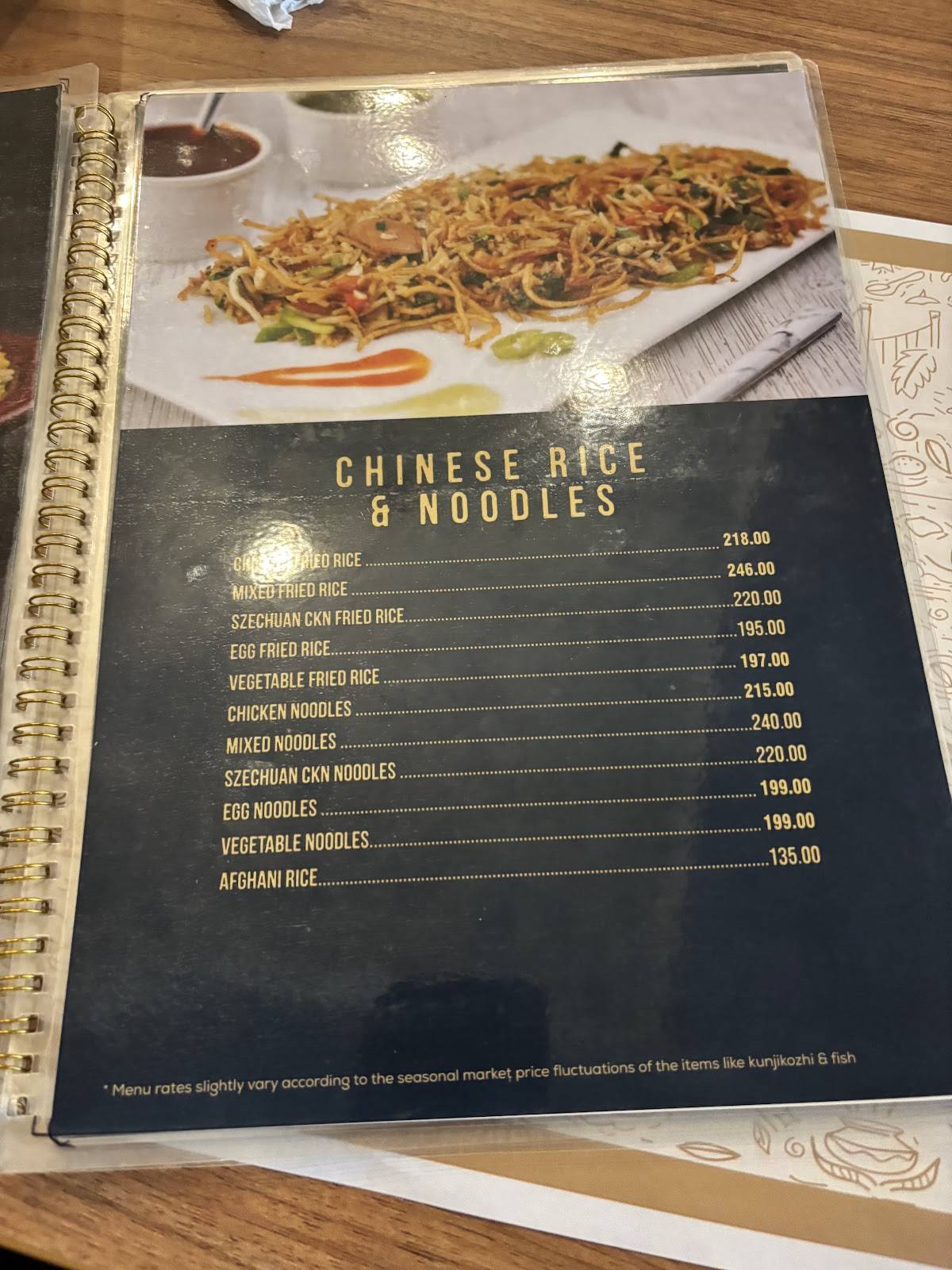 Airlines Celestial Family Restaurant menu
