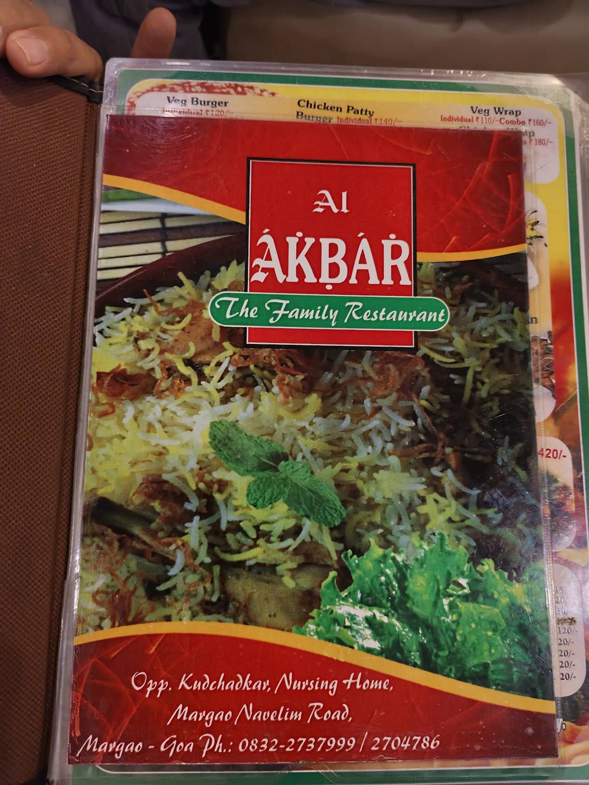 Al Akbar Restaurant menu