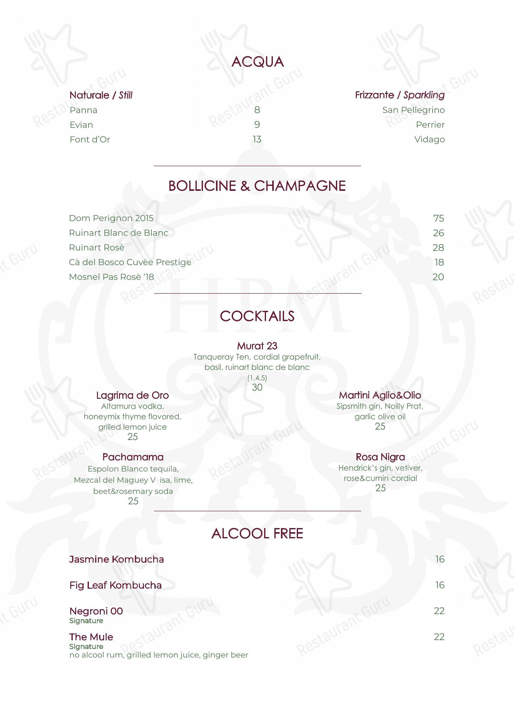 Ночное меню per Al Palazzo ristorante