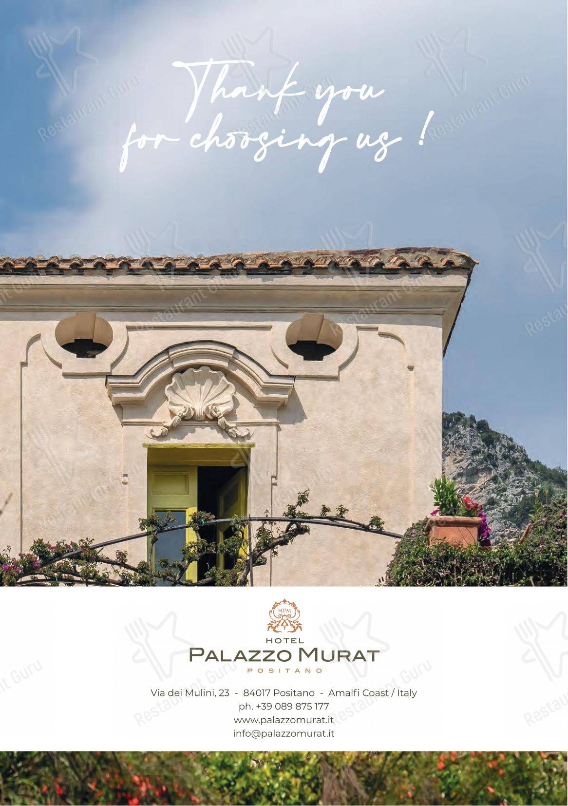 Menu per Al Palazzo in Positano
