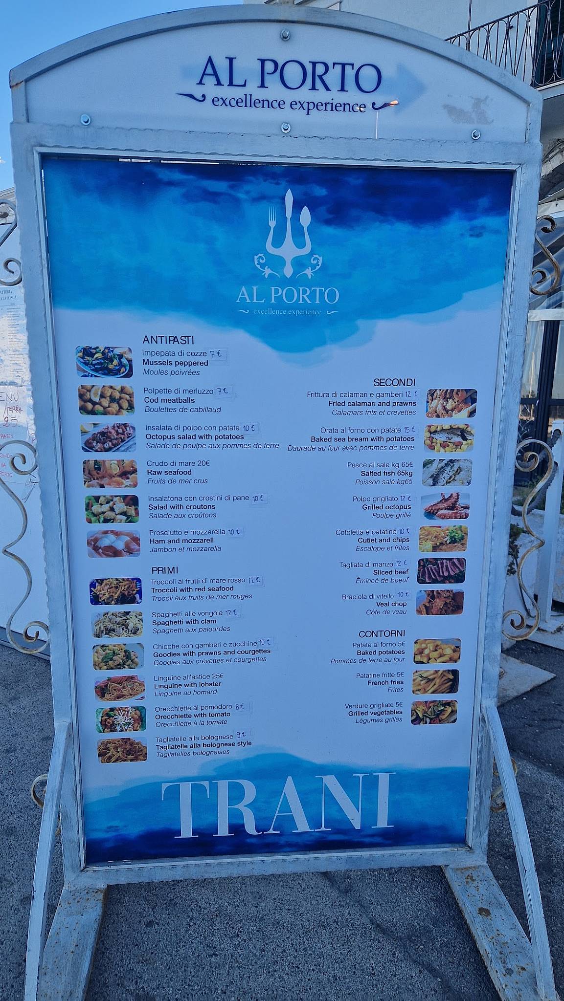 Menu di Al Porto Osteria Pizzeria 