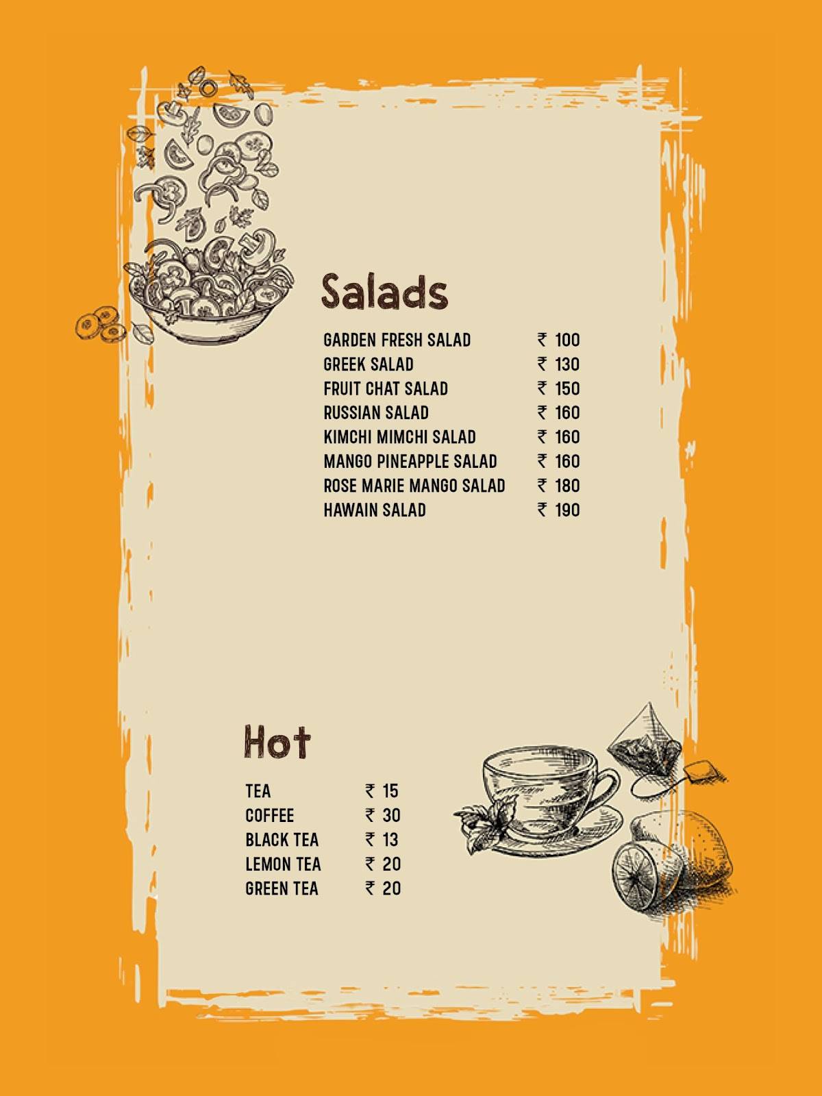 Albaik restaurant (non veg/veg) menu