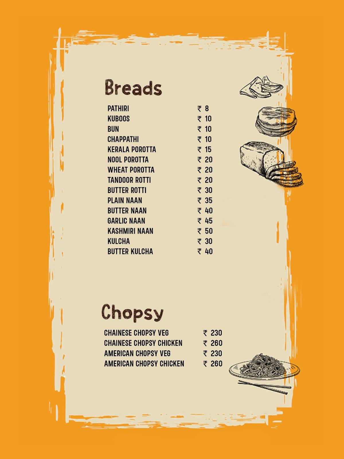 Albaik restaurant (non veg/veg) menu
