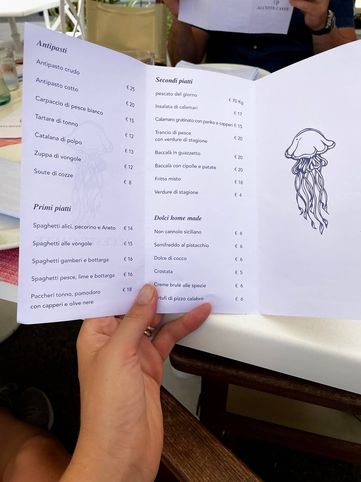 Menu di Alceste Caffè 