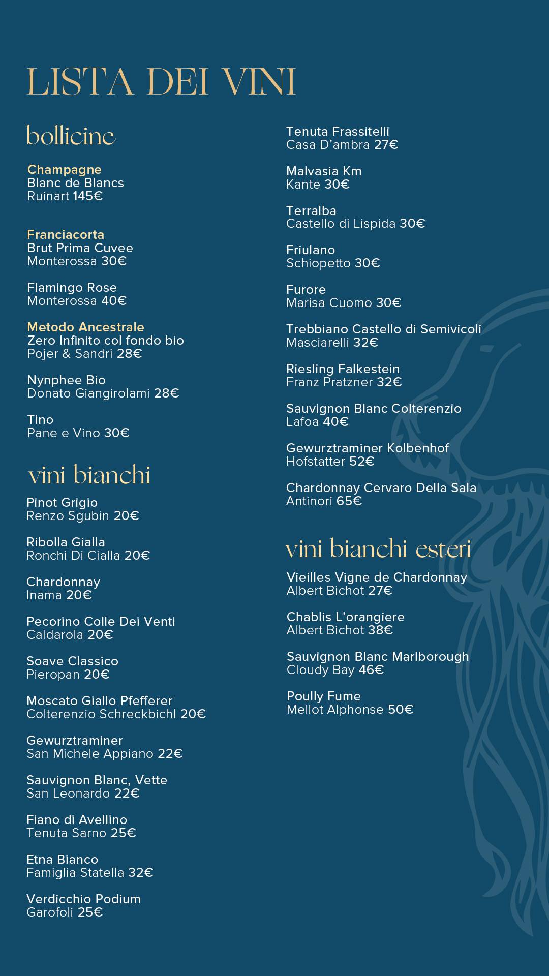 Menu di Alceste Caffè 