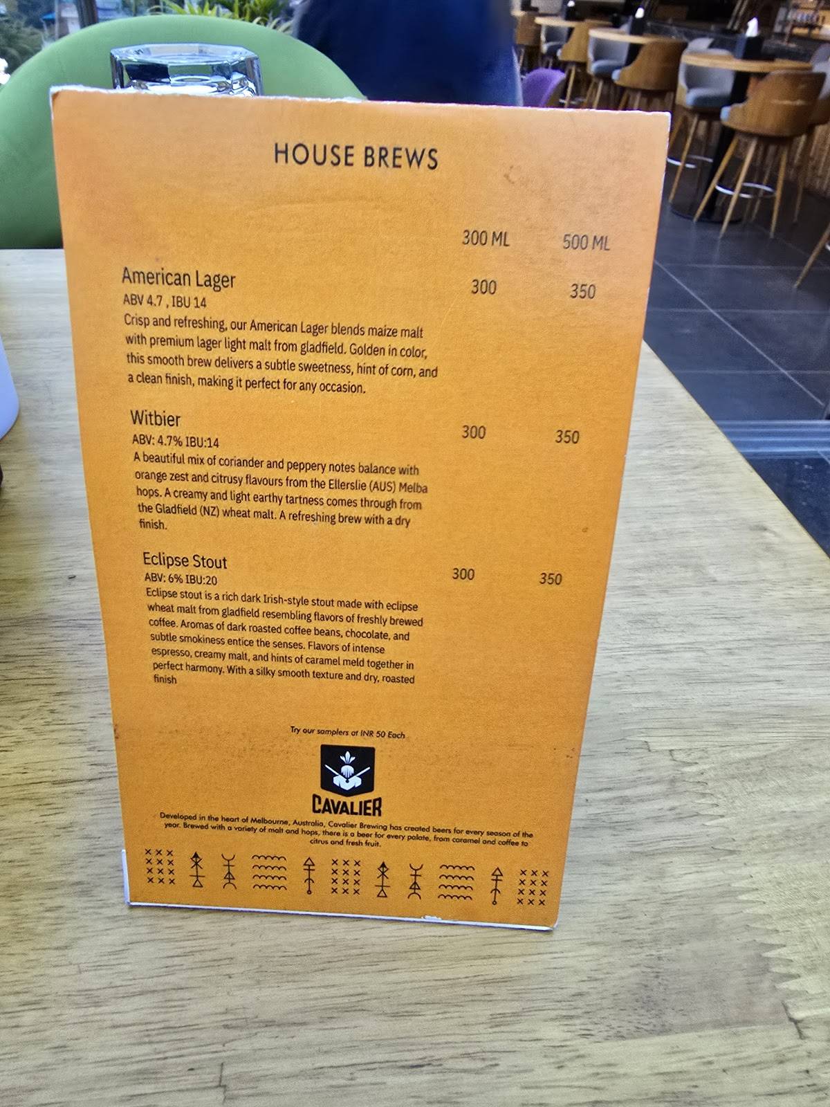 Alchemy menu