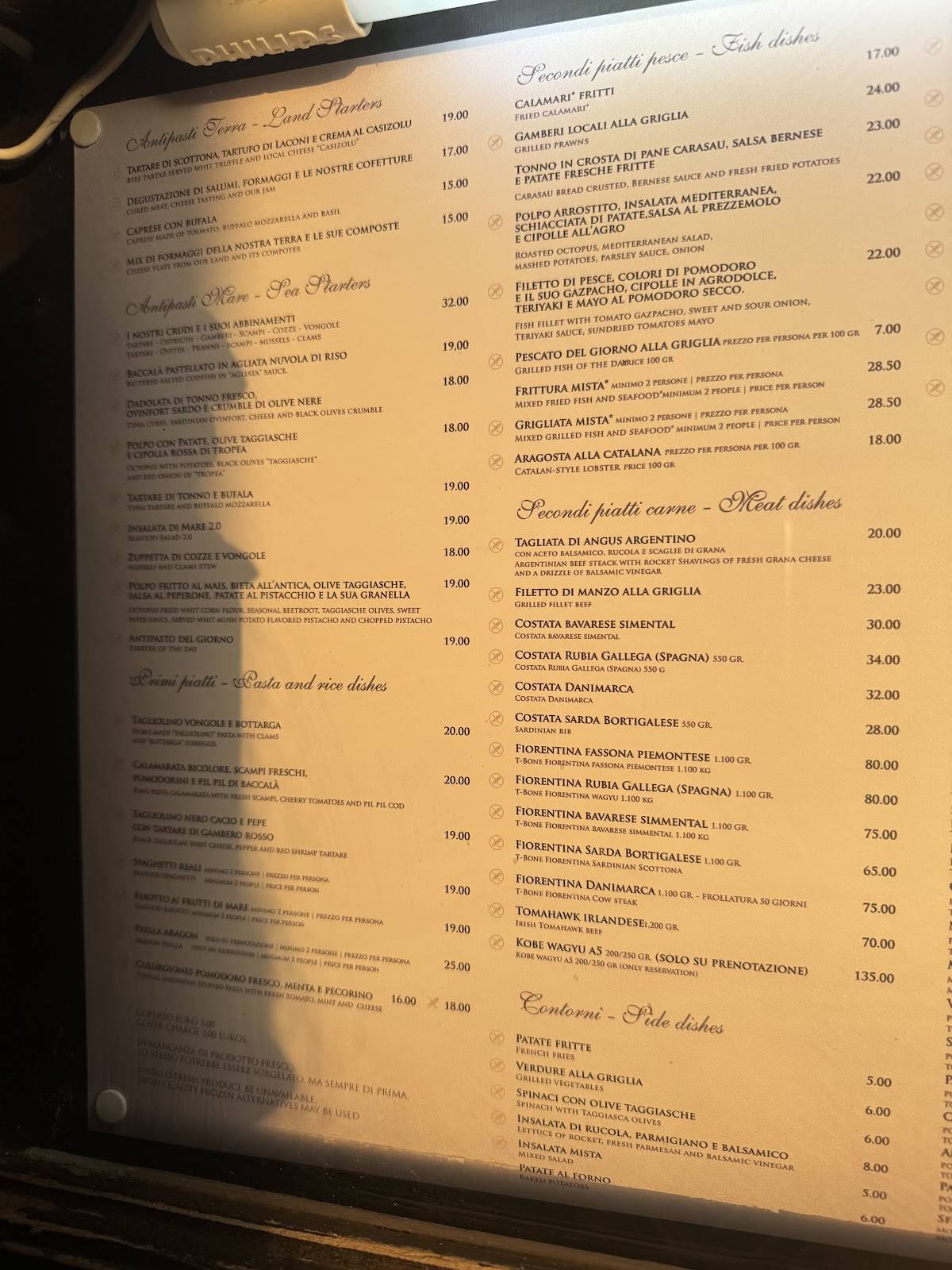 Menu di Ristorante Pizzeria Aragon 