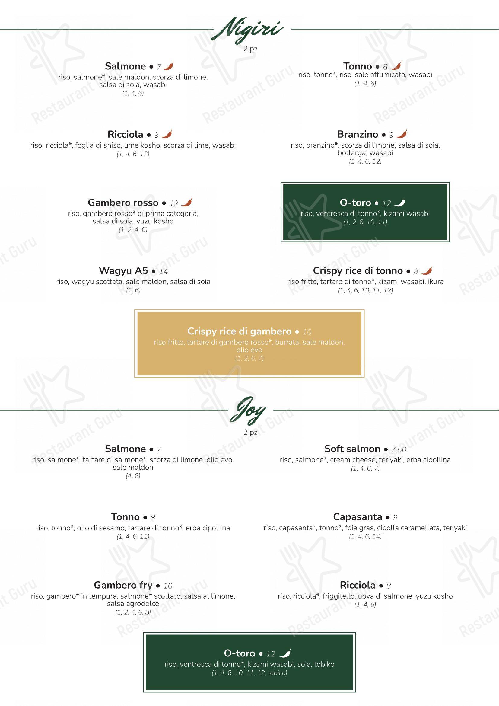 Menu di Aloha - Menu