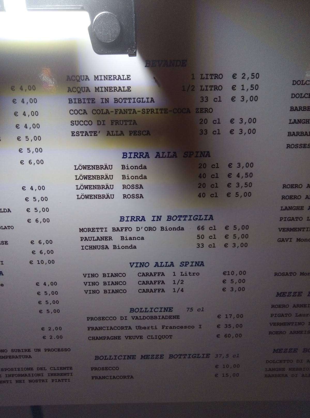 Menu di Ristorante pizzeria Amatruda 
