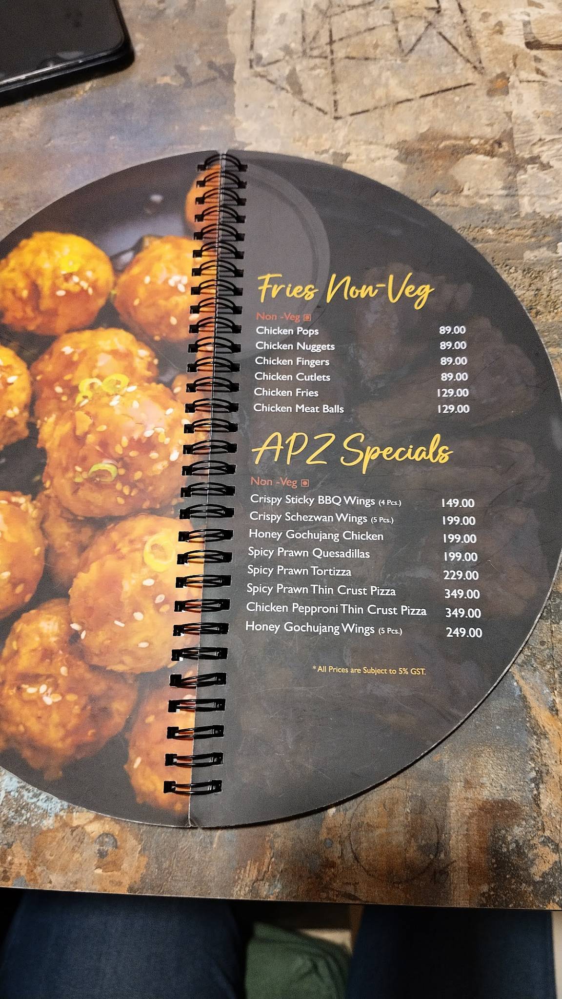 American Pizzaz & Fried Chicken menu