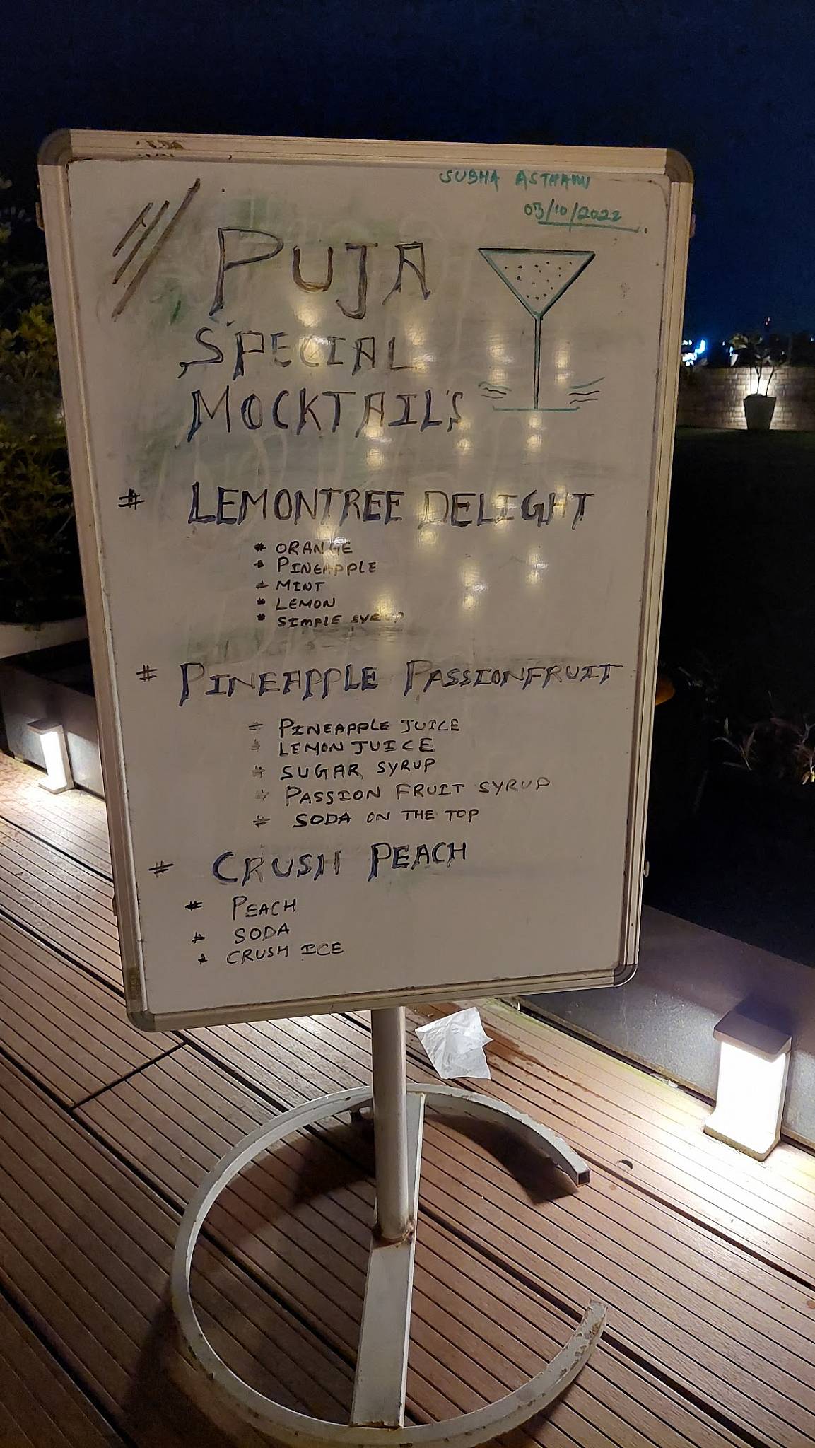 Amilo at Lemon Tree Hotel menu