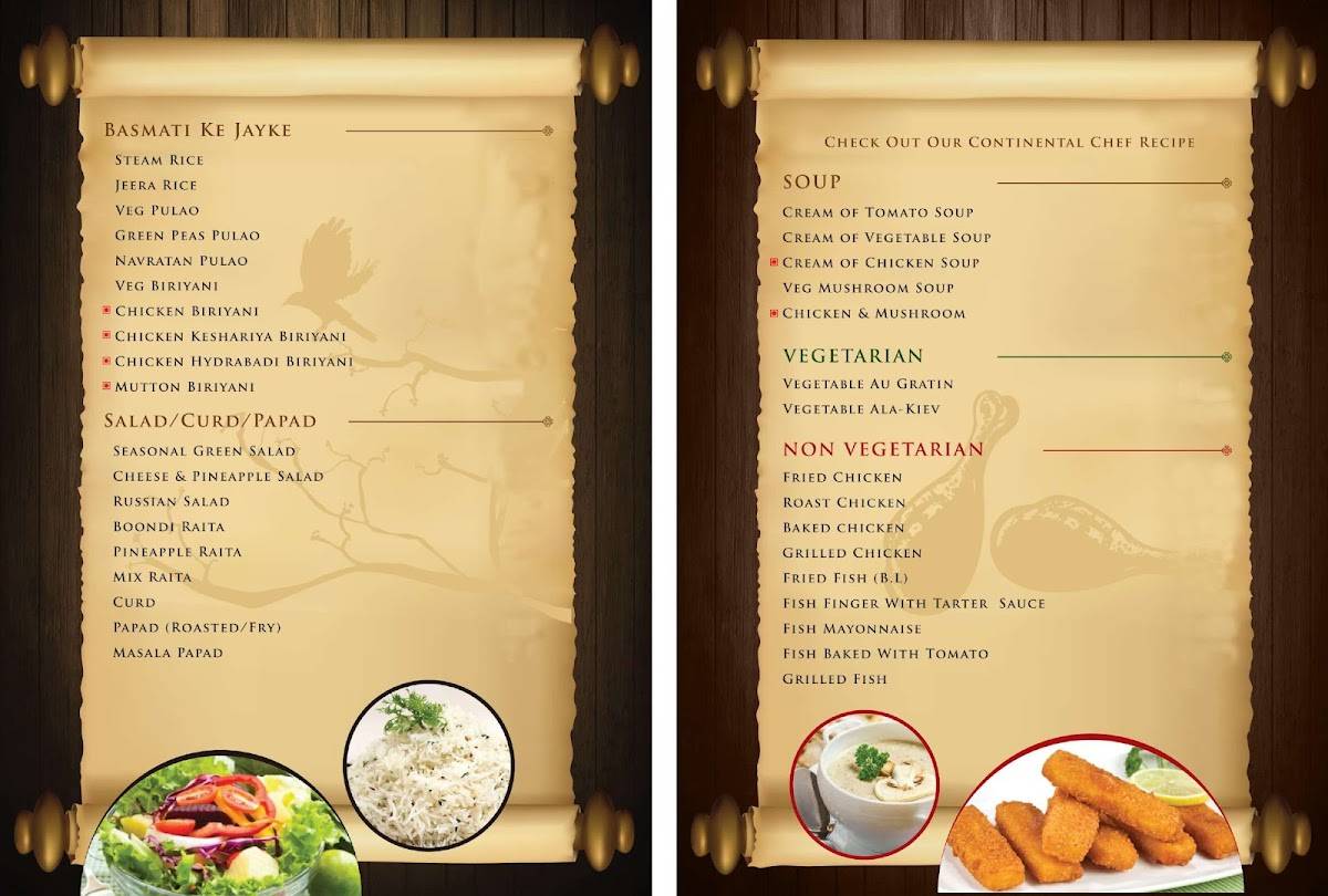 Amrapali Cafe menu