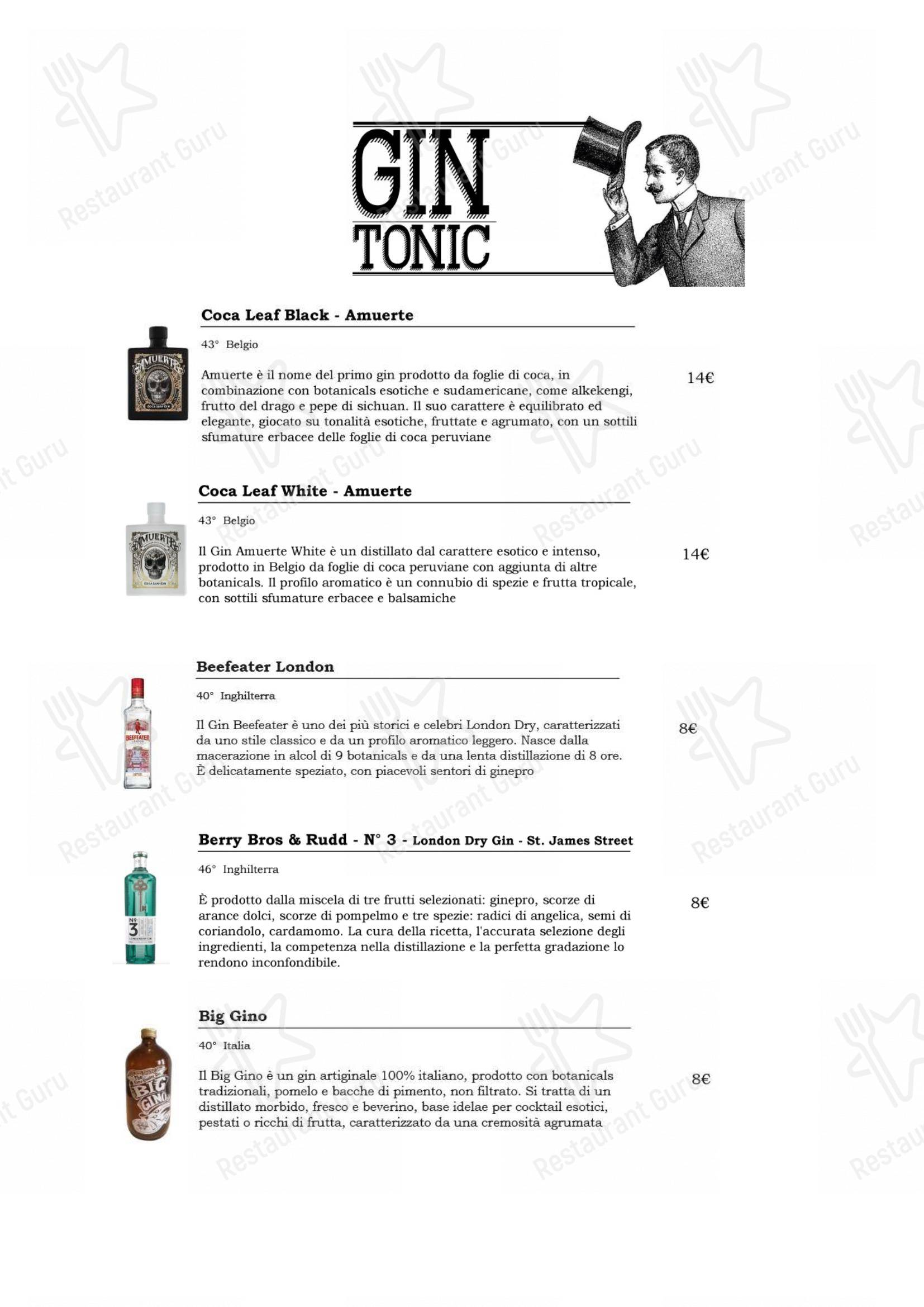 Основное меню per Anchimò Bistrot pub & bar