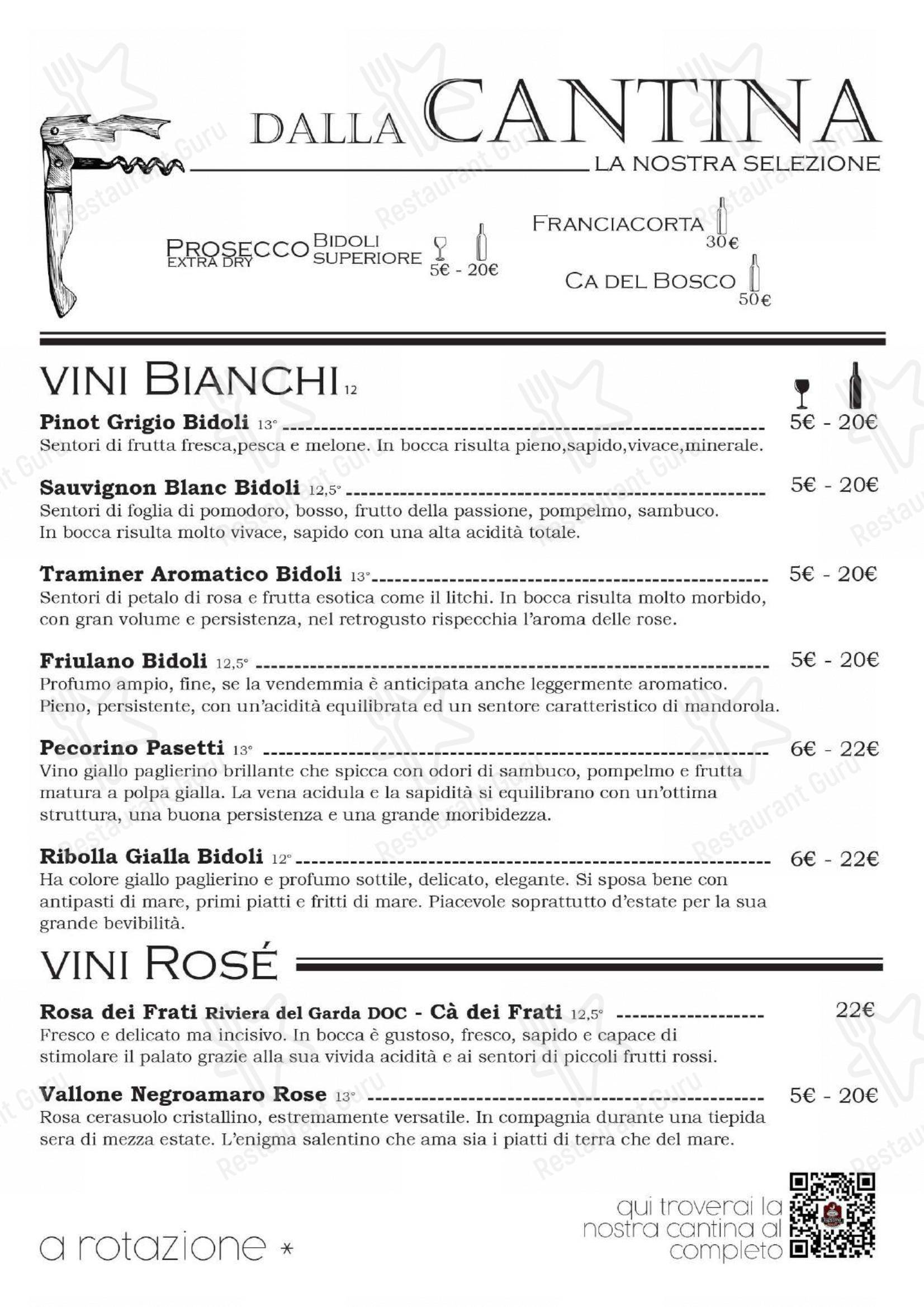 Menu di Anchimò Bistrot - Menu