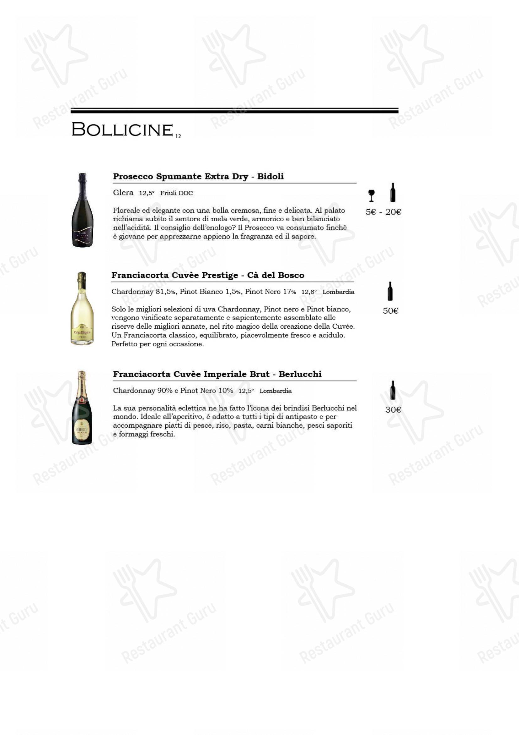 Anchimò Bistrot in Roma - Menu bar
