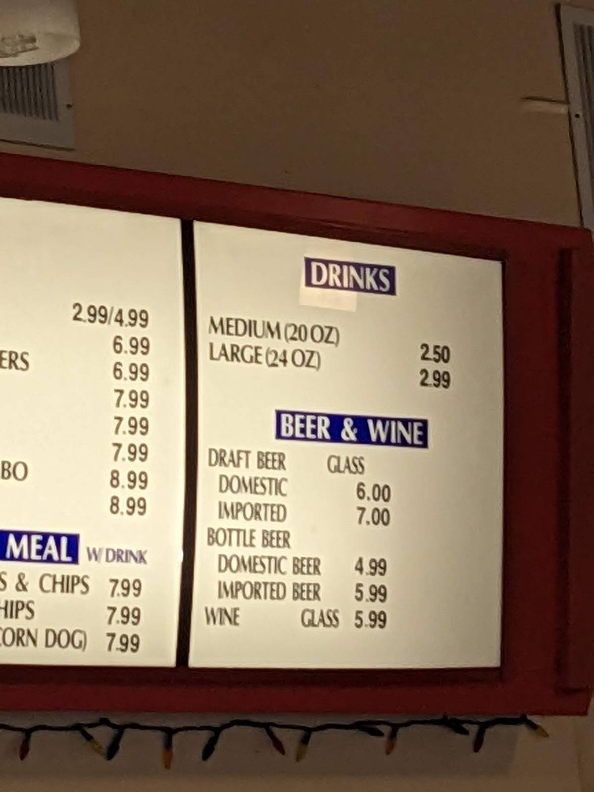 Menu at Anchors Fish & Chips restaurant, Roseville