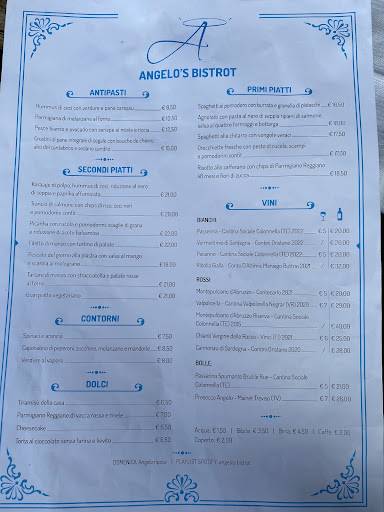 Menu di Angelo's Bistrot 