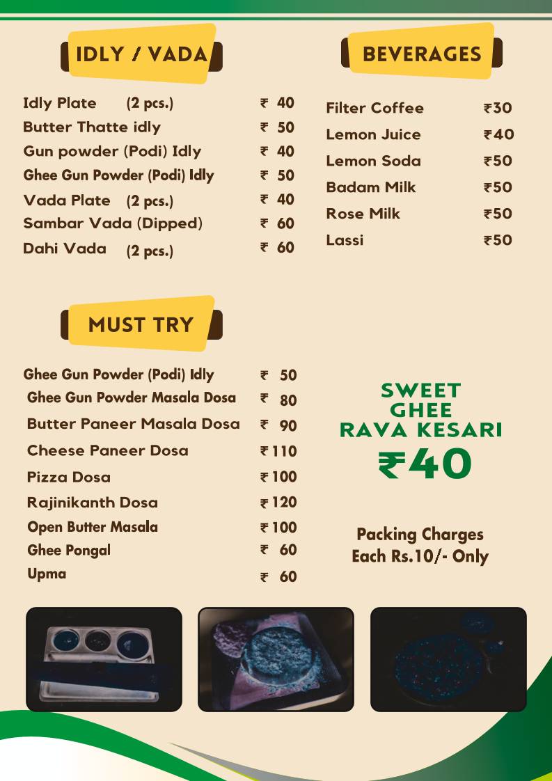 Anna Ka Dukaan Siliguri menu