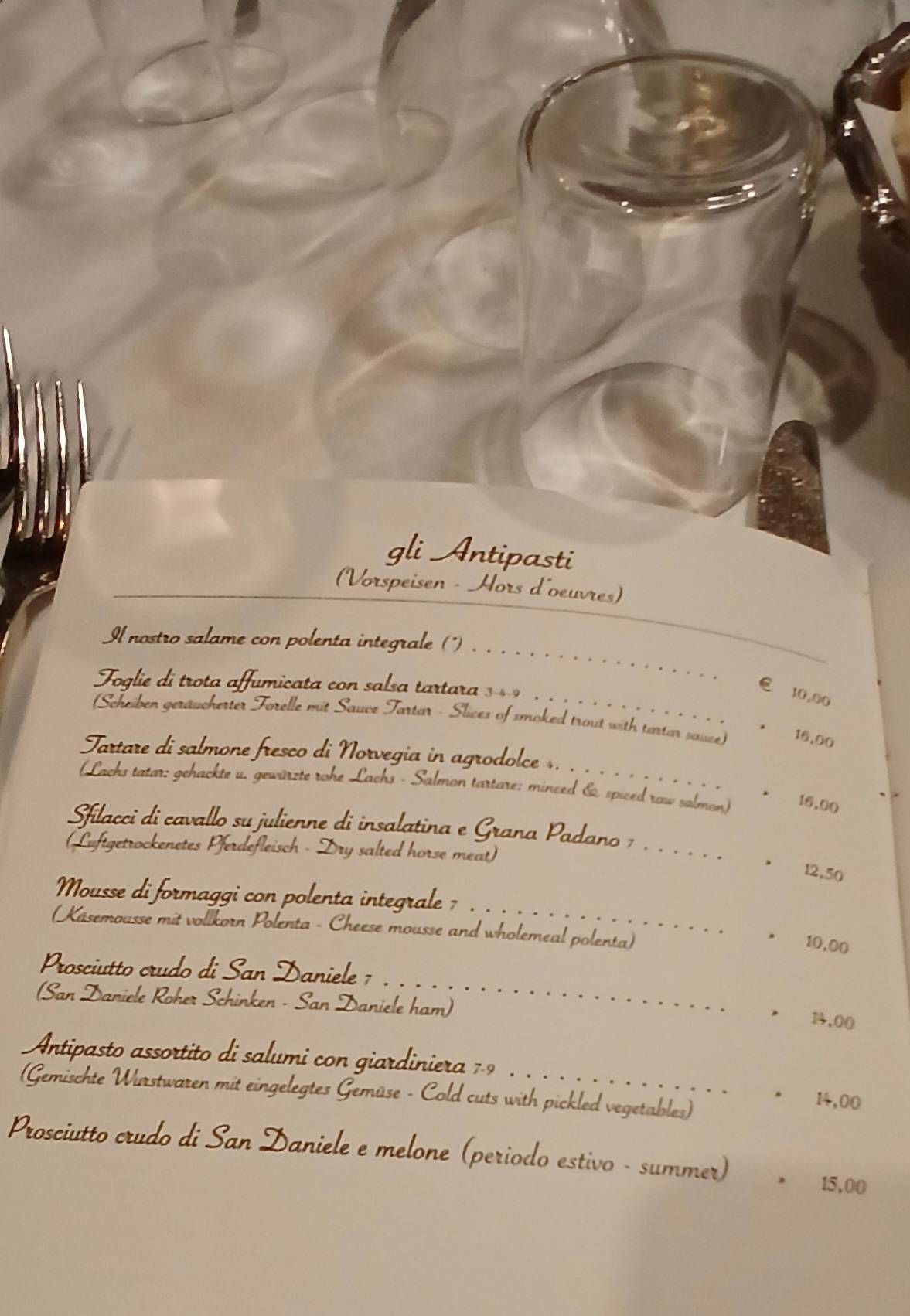 Menu di Antica Locanda Mincio 