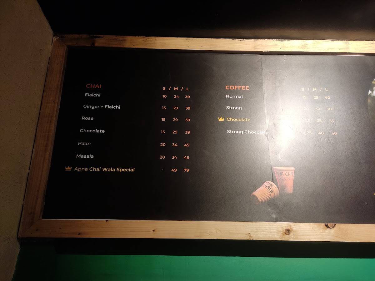 Apna Chai Wala menu