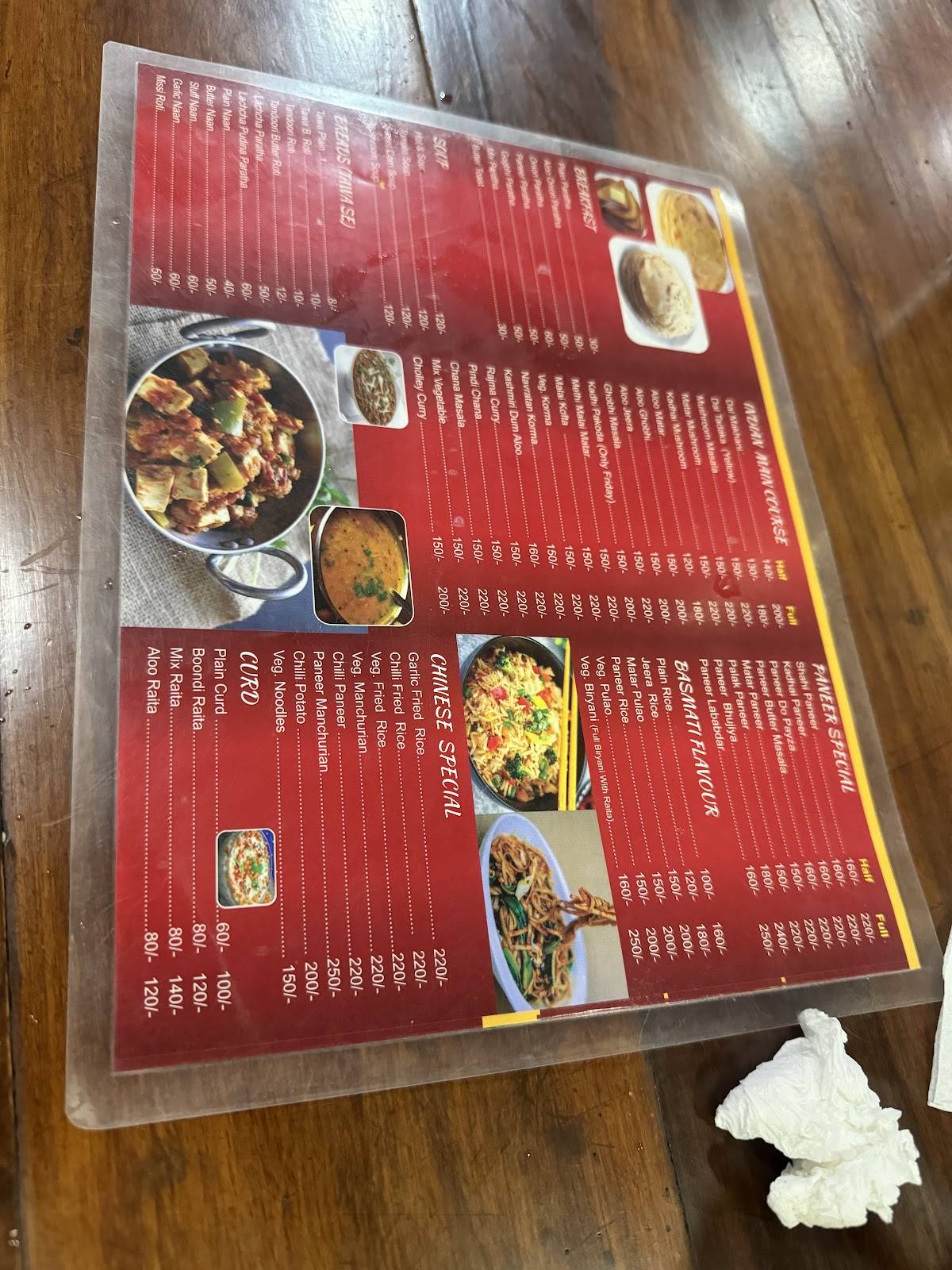 Apni Rasoi menu