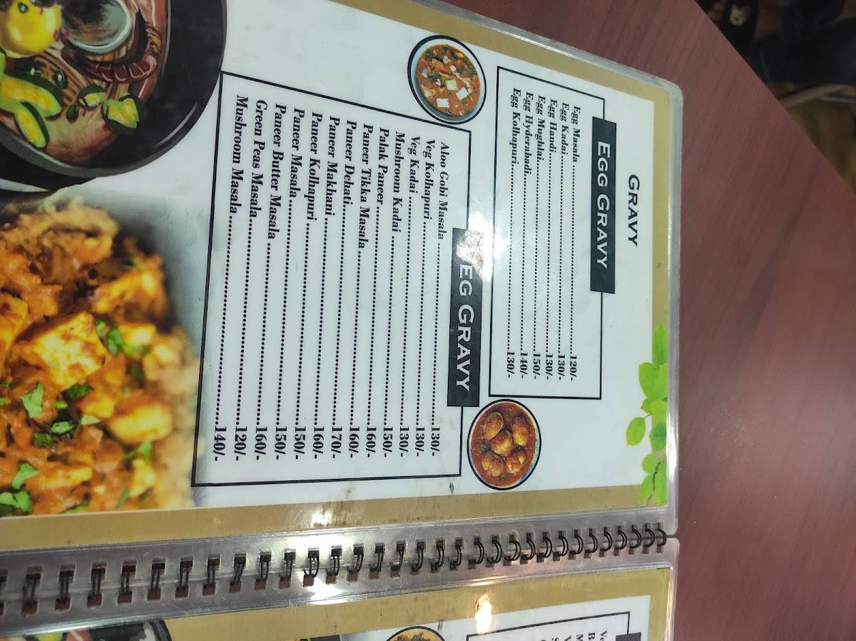 Apsara Restaurant menu