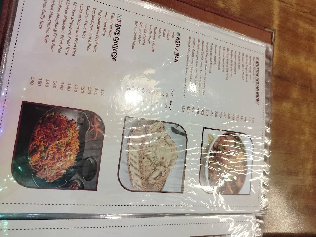 Arabian Tasty family restaurant menu