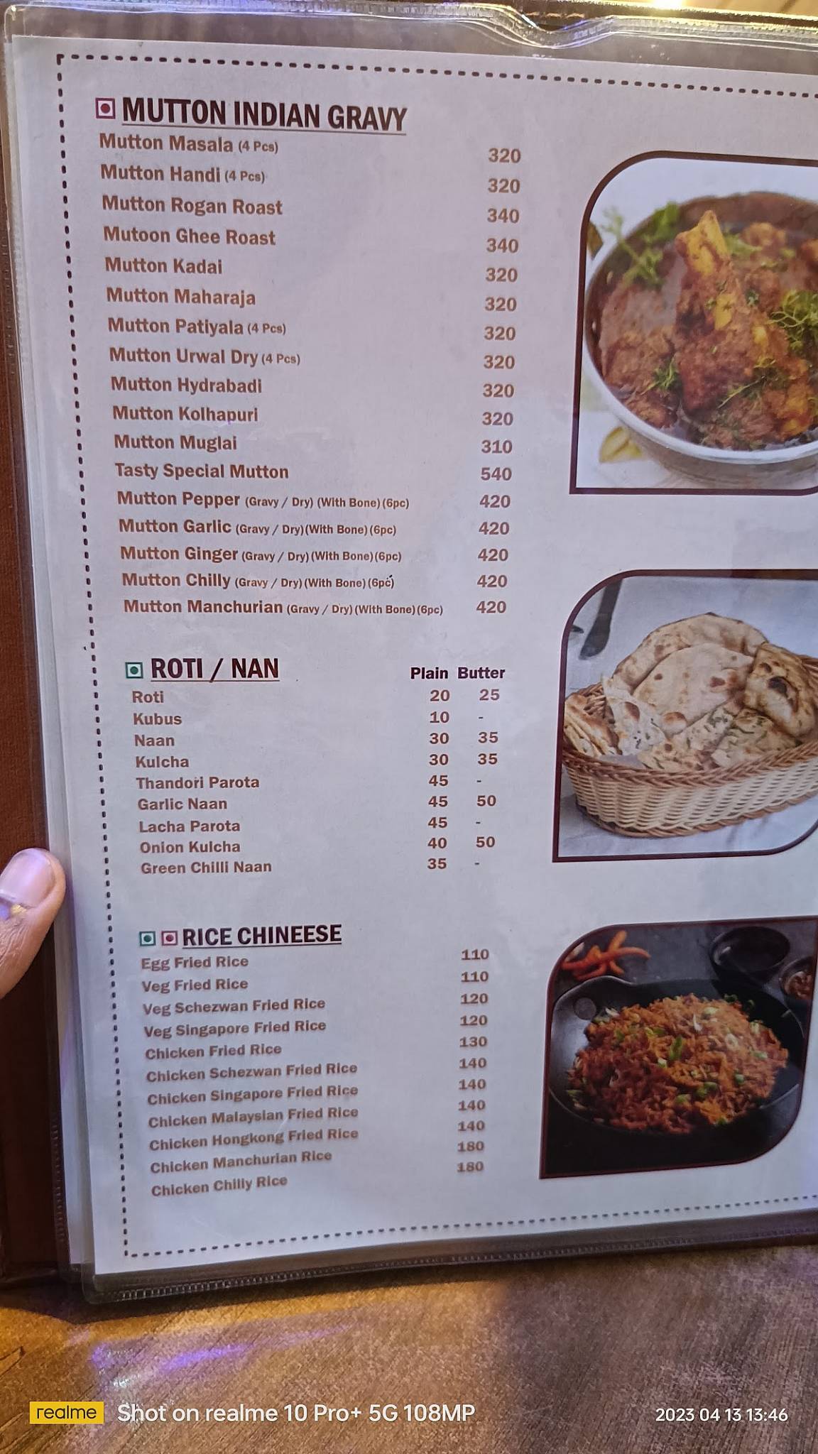 Arabian Tasty family restaurant menu