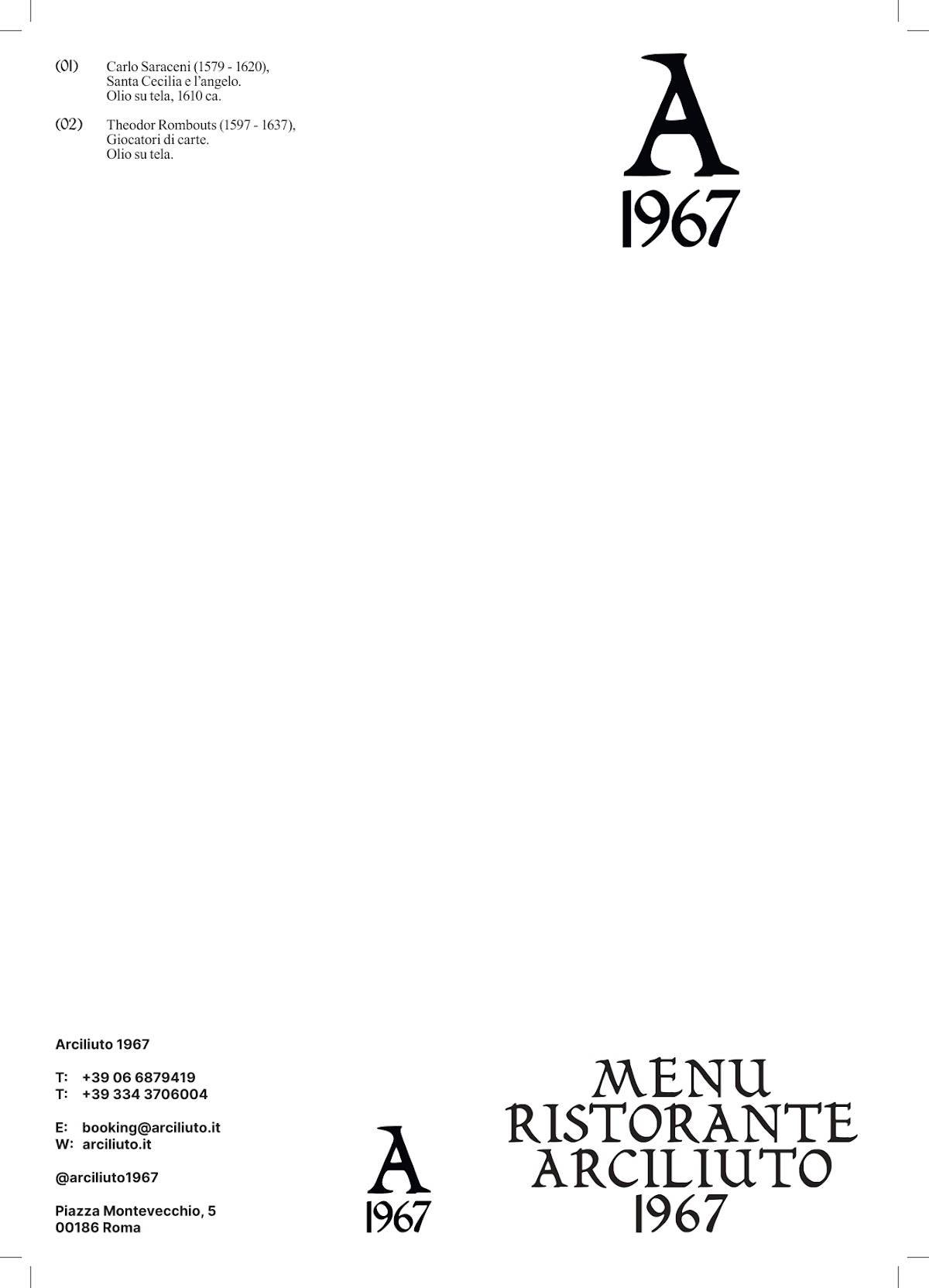 Menu di Arciliuto Jazz Club & Restaurant 
